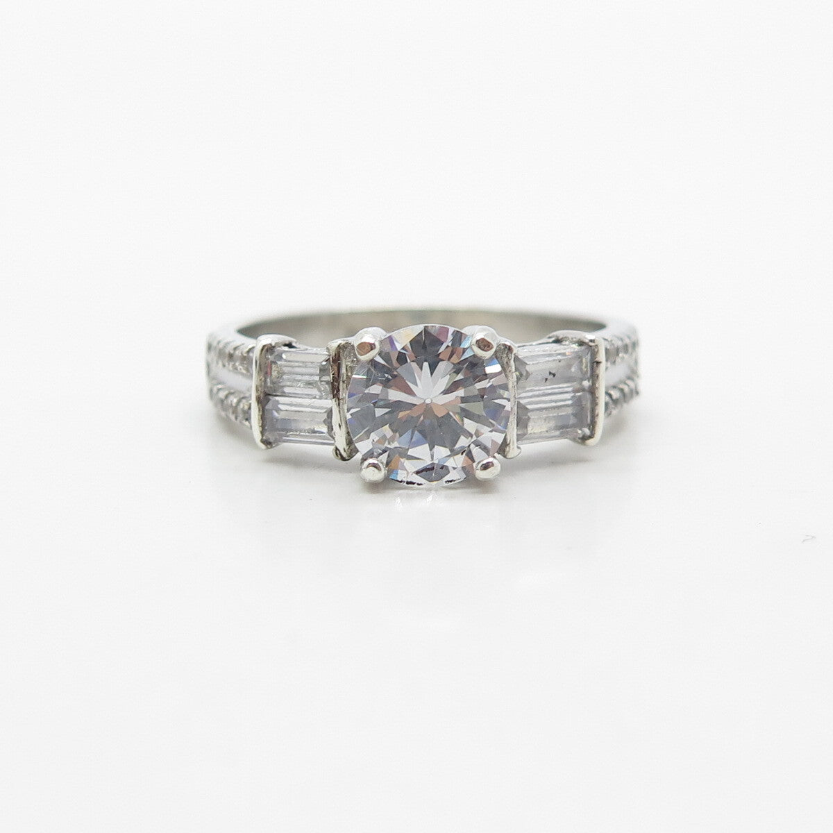 S925 Sterling Silver C Z Ring Size 8