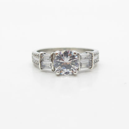 S925 Sterling Silver C Z Ring Size 8