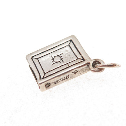 Sunwest 925 Sterling Silver Vintage Diary Book Oxidized Charm Pendant