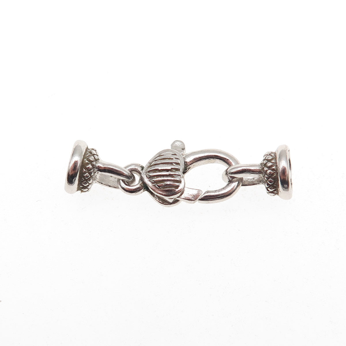 925 Sterling Silver Heart Lobster Lock Clasp Bracelet / Necklace Ends