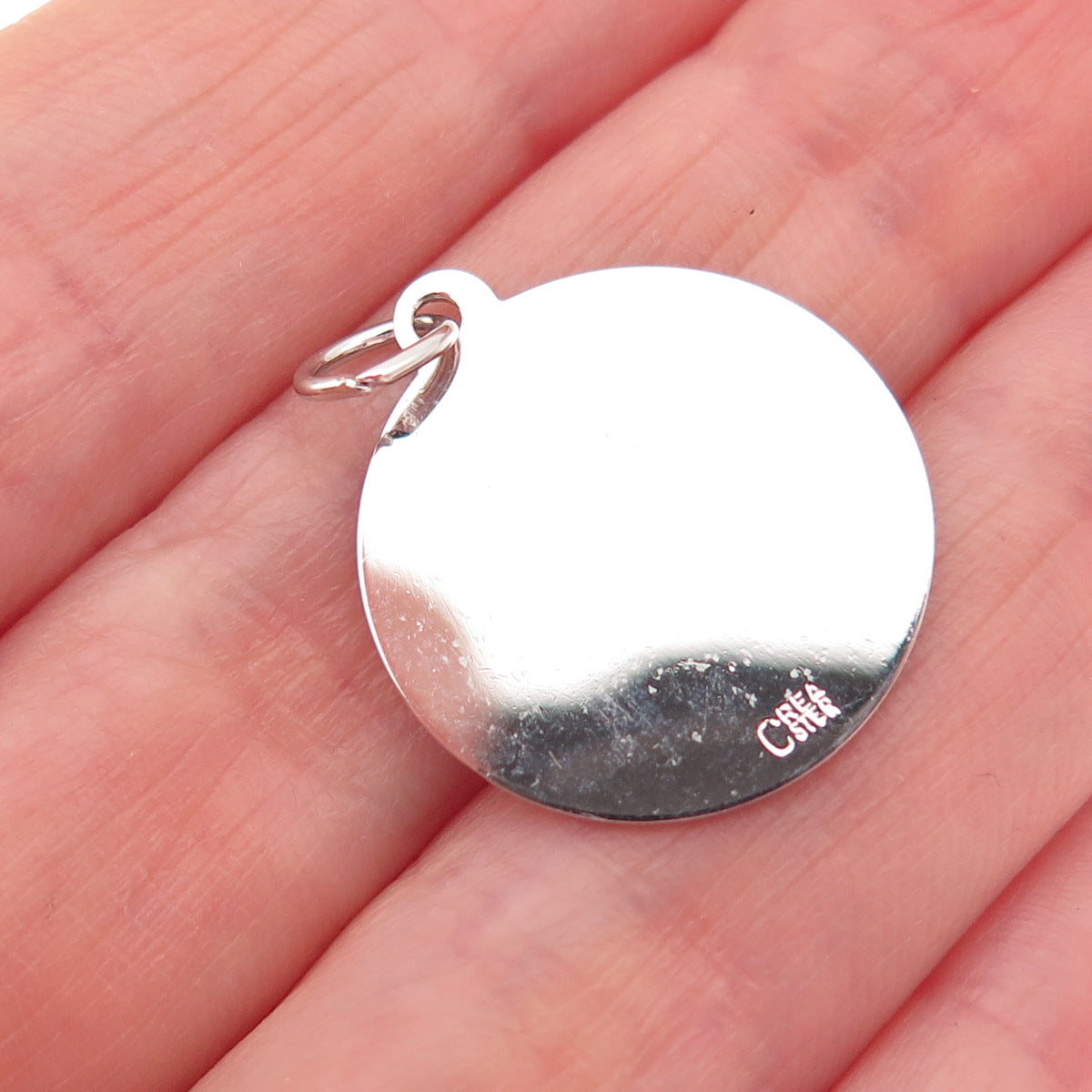 CREA 925 Sterling Silver Vintage Bermuda Dancers Mini Charm Pendant