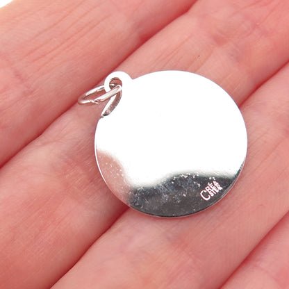 CREA 925 Sterling Silver Vintage Bermuda Dancers Mini Charm Pendant
