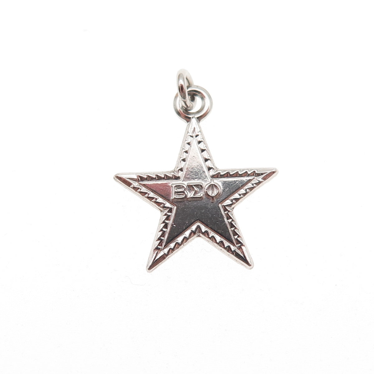 925 Sterling Silver Vintage Beta Sigma Phi Sorority Star Mini Charm Pendant