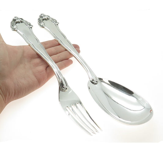 BUCCELLATI Sterling Vintage Italy Grande Imperiale SET of Serving Spoon & Fork