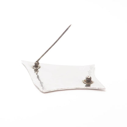 925 Sterling Silver Vintage FAC 1951 Abstract Pin Brooch