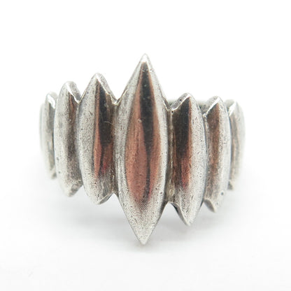 925 Sterling Silver Vintage Modernist Claw Ring Size 6.5