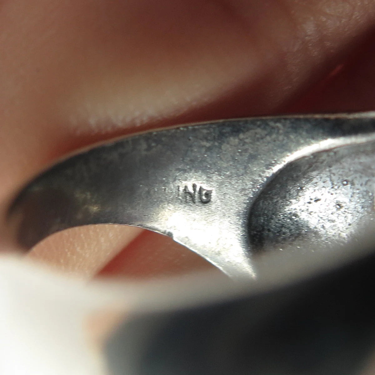925 Sterling Silver Vintage Concave Modernist Ring Size 7.5