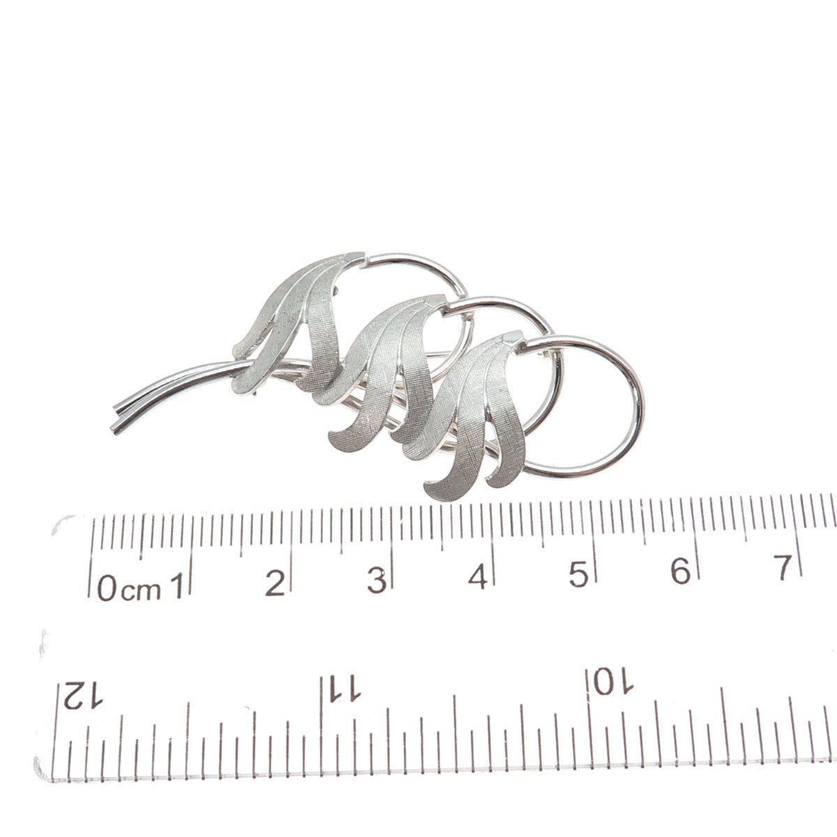 VAN DELL 925 Sterling Silver Antique Art Deco Bluebell Flower Pin Brooch