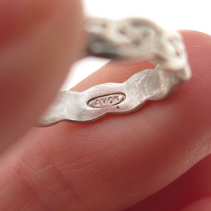 Avon 925 Sterling Silver Vintage Celtic Knot Oxidized Band Ring Size 6.25
