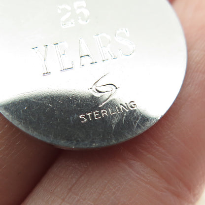 925 Sterling Silver Vintage "Happy Anniversary 25" Pendant