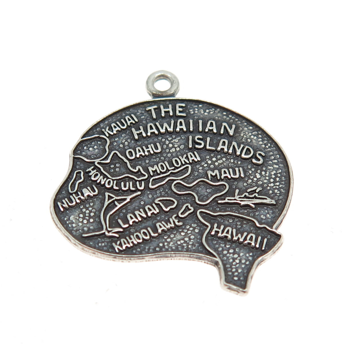 FRENCH & FRANKLIN 925 Sterling Silver Vintage The Hawaiian Island Charm Pendant