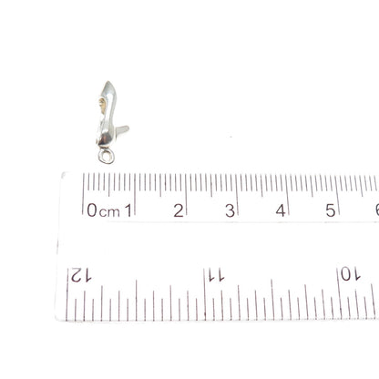 925 Sterling Silver Vintage High Heel Shoe Minimalist 3D Charm Pendant