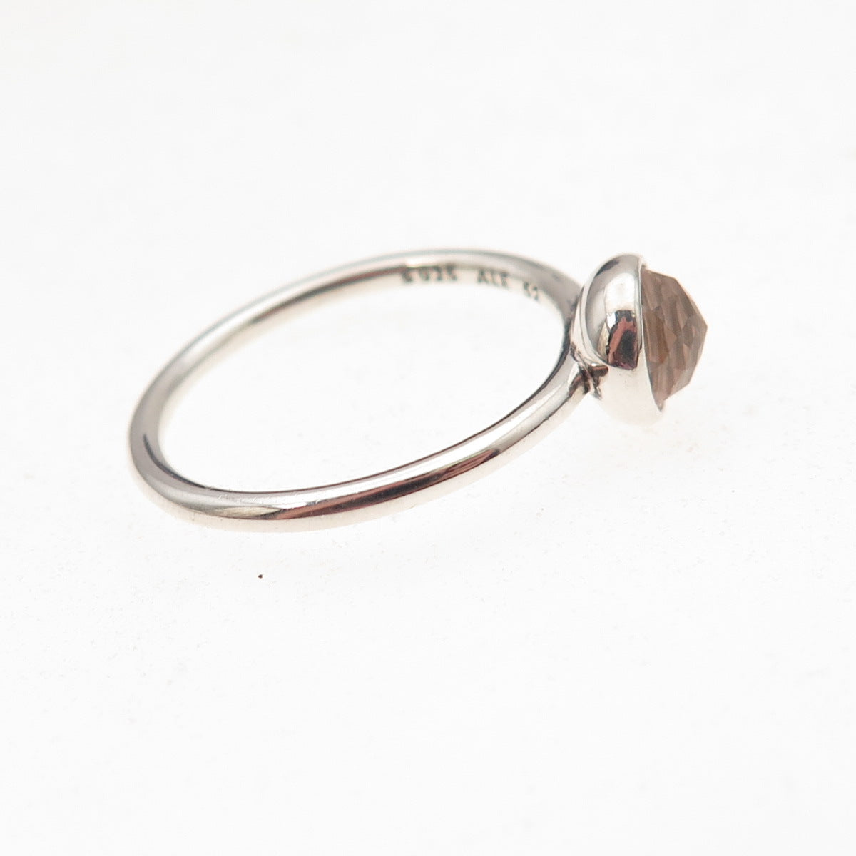 Pandora 925 Sterling Silver Clear Crystal Poetic Droplet Ring Size 6