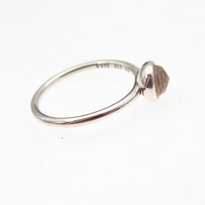 Pandora 925 Sterling Silver Clear Crystal Poetic Droplet Ring Size 6