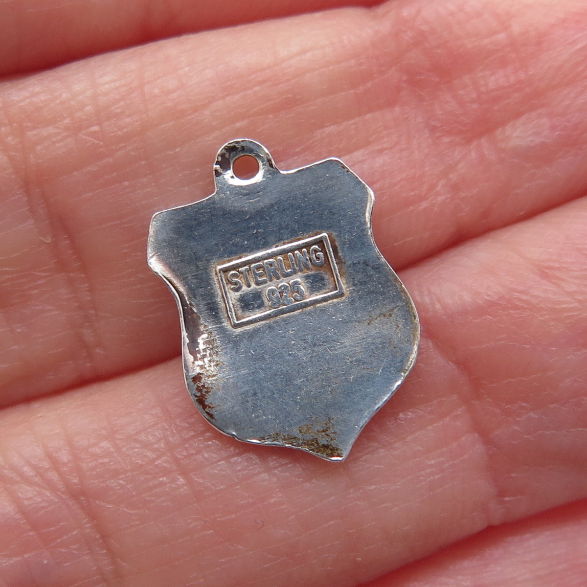 925 Sterling Silver Vintage Enamel Munich Coat of Arms Minimalist Charm Pendant