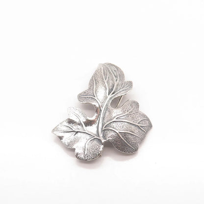 925 Sterling Silver Vintage Beau Leaf Pin Brooch