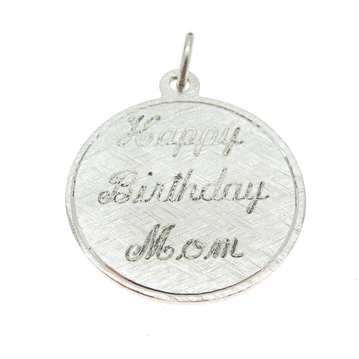 GRIFFITH & SONS CO. 925 Sterling Silver Vintage "Happy Birthday Mom" Pendant