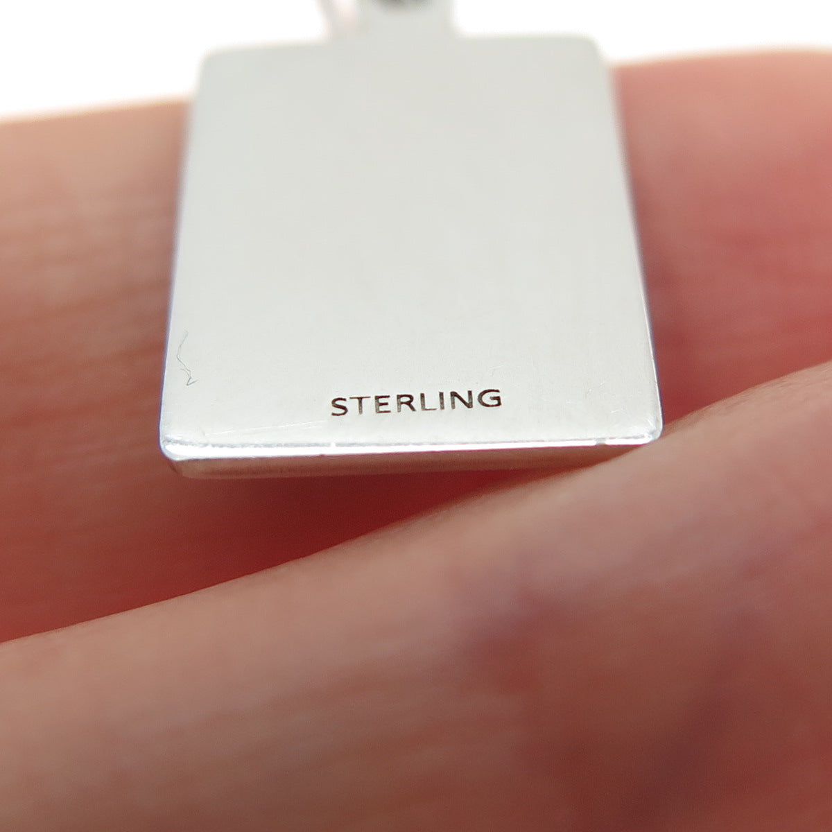 925 Sterling Silver Red Enamel Talk About Minimalist Charm Pendant