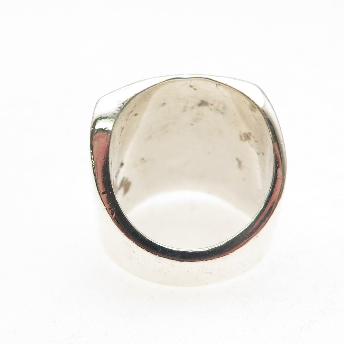 AF Design 925 Sterling Silver Vintage Modernist Hammered Ring Size 6.5