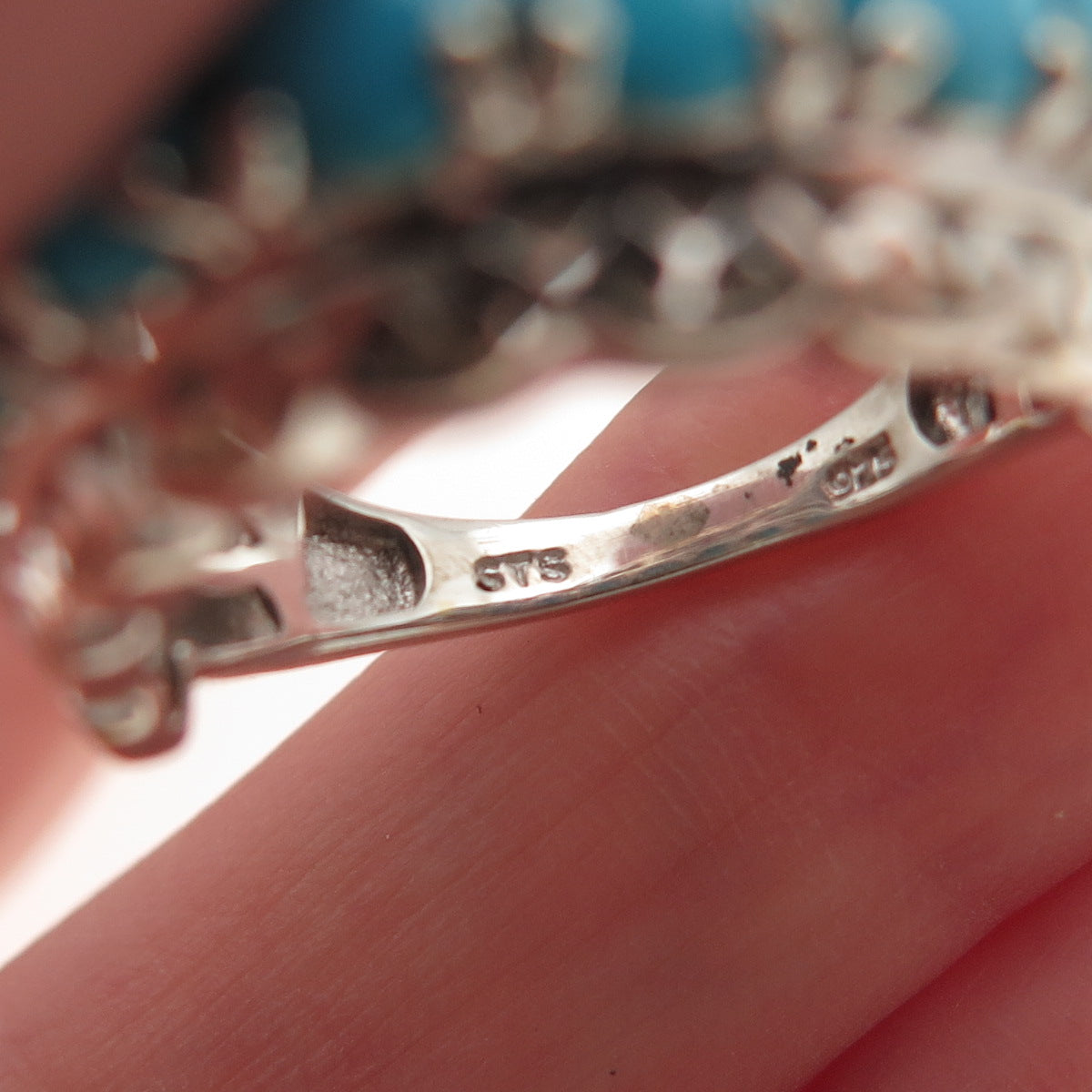 Chuck Clemency 925 Sterling Silver Real Sleeping Beauty Turquoise Ring Size 6.25
