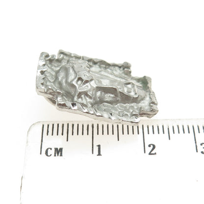 925 Sterling Silver Vintage Jesus Cross Religious Slide Pendant