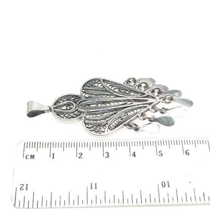 925 Sterling Silver Vintage Filigree Pendant
