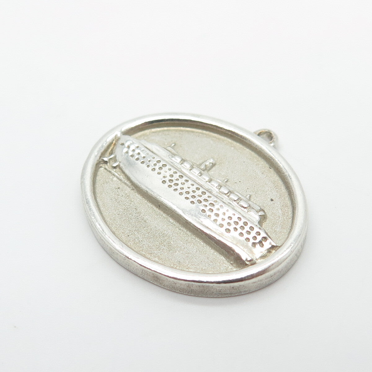 925 Sterling Silver Vintage 2016 Liner Ship Pendant