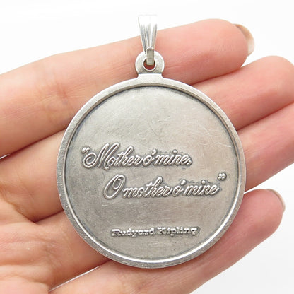 925 Sterling Silver Vintage The Wittnauer Mint Mother O Mine R. Kipling Pendant