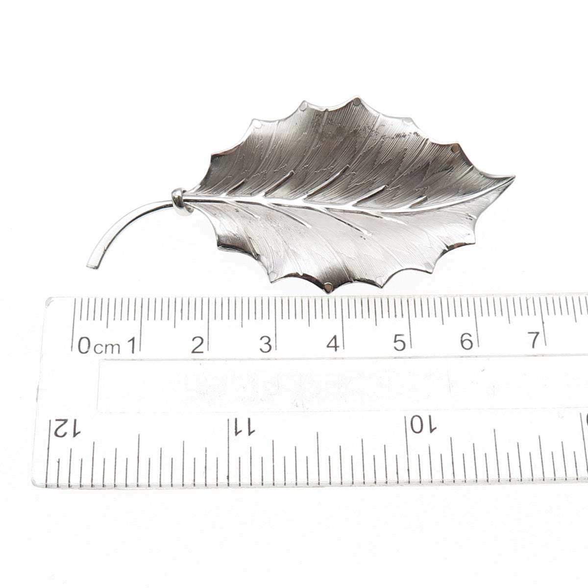 BINDER BROTHERS 925 Sterling Silver Antique Art Deco Floral Leaf Pin Brooch