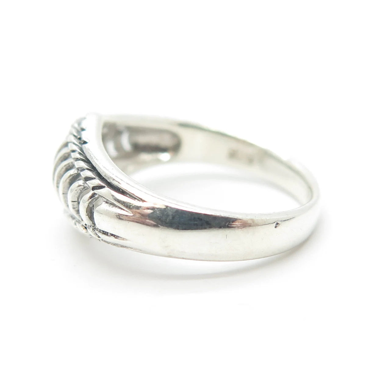 925 Sterling Silver Vintage Fence Ring Size 5