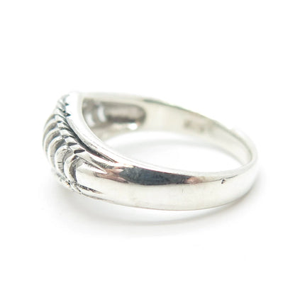 925 Sterling Silver Vintage Fence Ring Size 5
