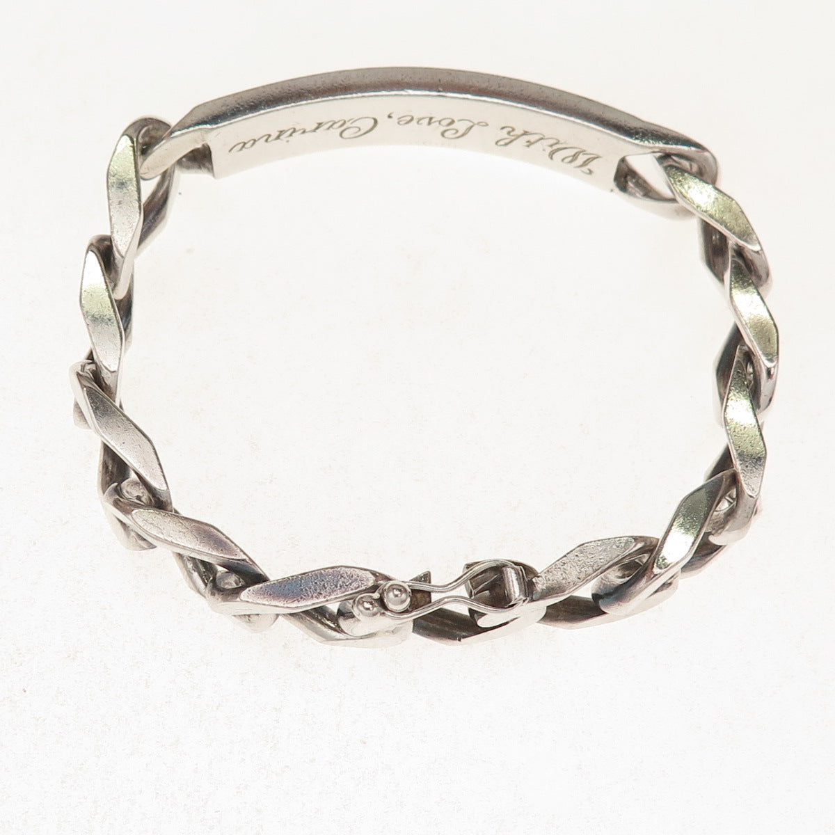Tiffany & Co. 925 Sterling Silver Vintage Cuban Link ID Bracelet 6.75"