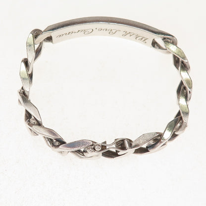 Tiffany & Co. 925 Sterling Silver Vintage Cuban Link ID Bracelet 6.75"