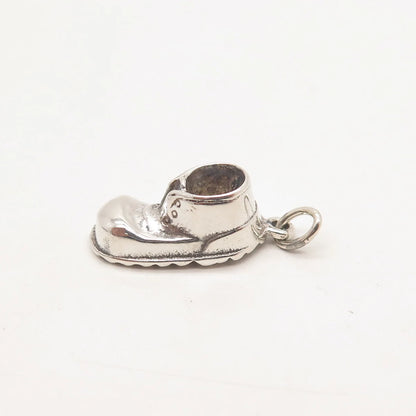 835 Silver Vintage Boot Shoe Charm Pendant