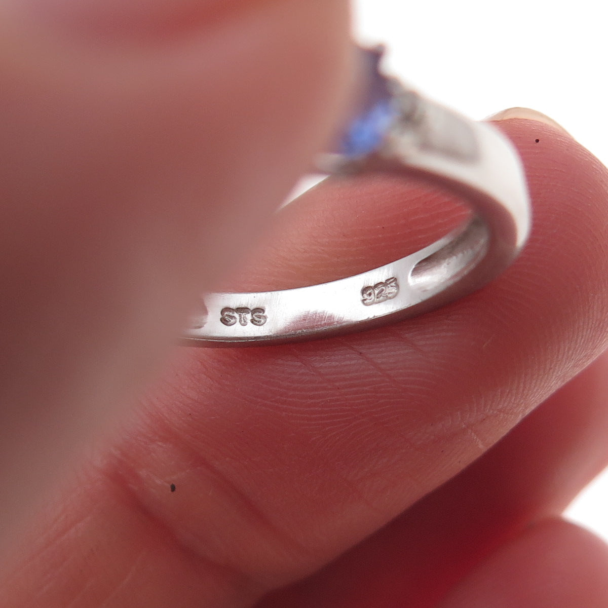 Chuck Clemency 925 Sterling Silver Real Diamond & Tanzanite Ring Size 6.25