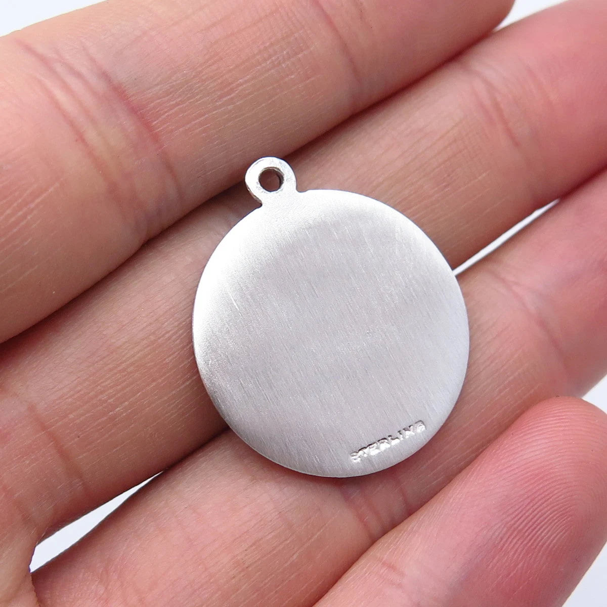 925 Sterling Silver Antique US Army Field Band Charm Pendant