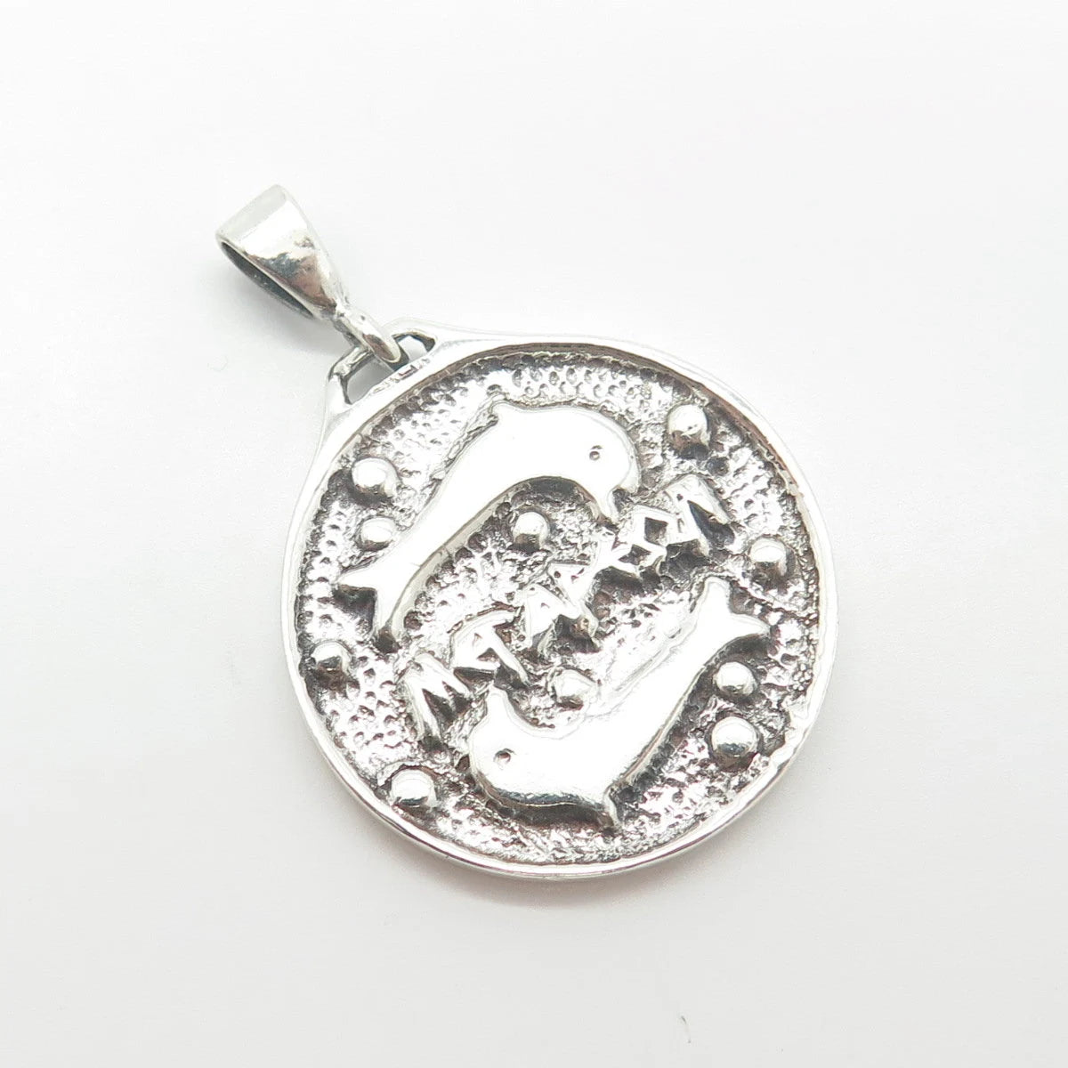 925 Sterling Silver Vintage Acropolis 1983-1993 Medal Pendant