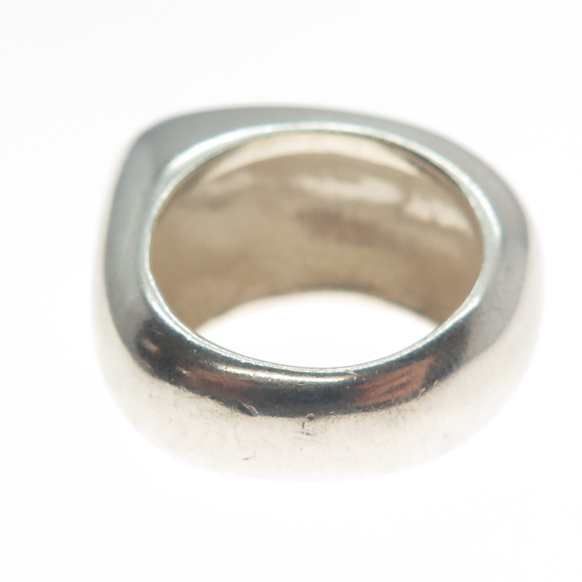 925 Sterling Silver Vintage Smooth Domed Ring Size 7.25