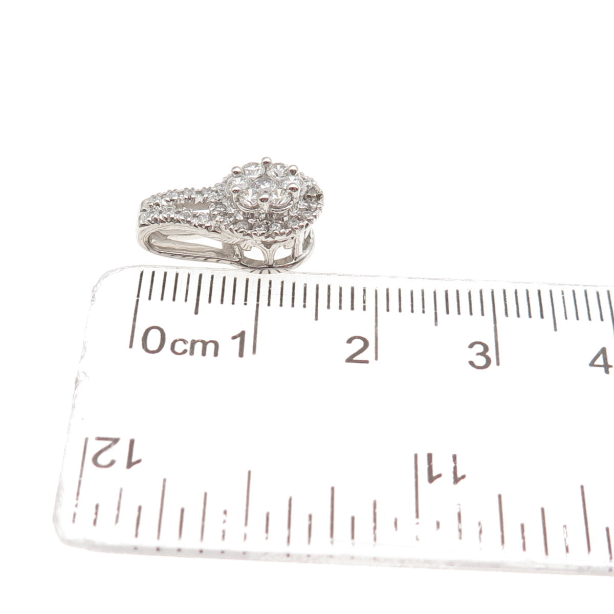 925 Sterling Silver Round-Cut C Z Mini Slide Charm Pendant