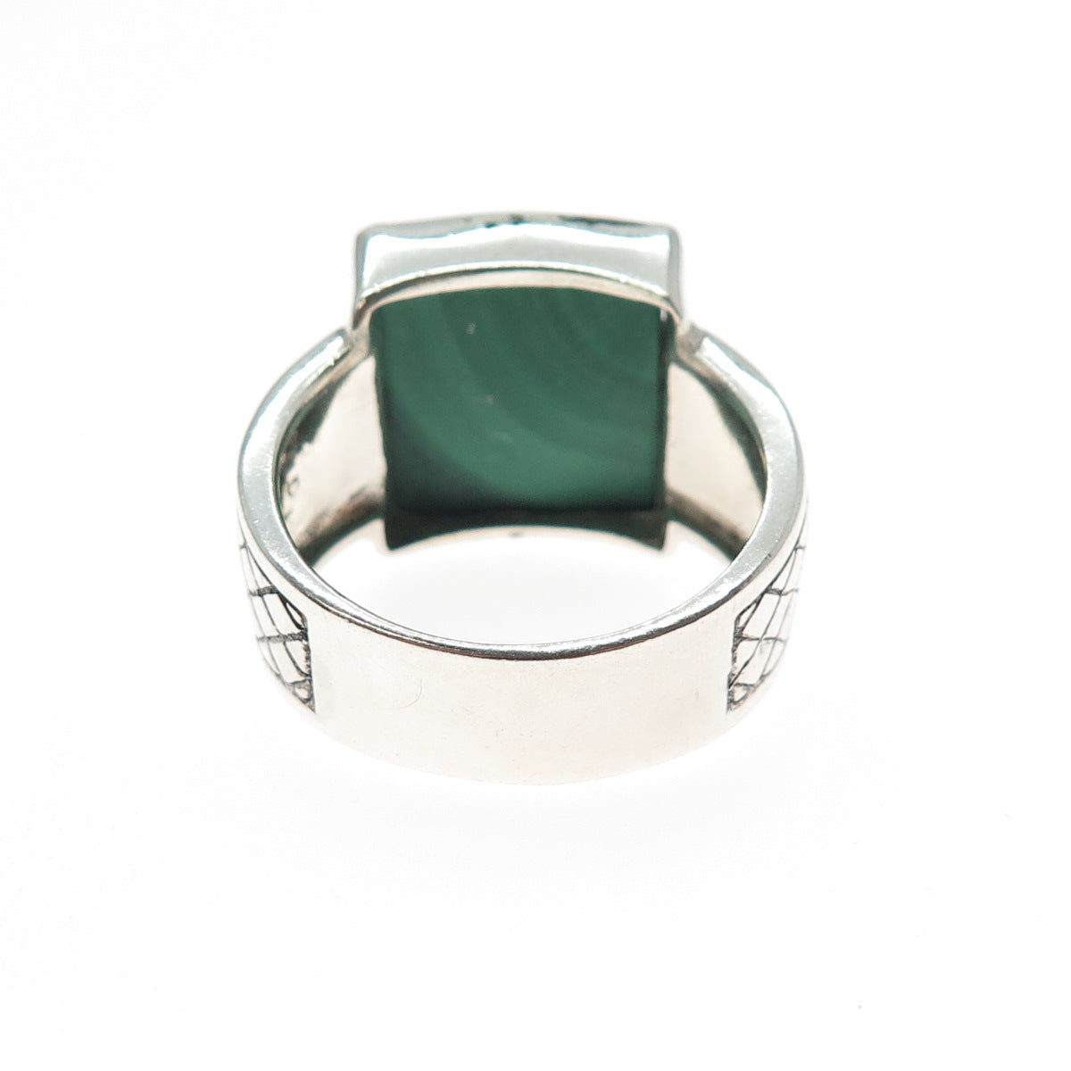 PHLD PlayHardLookDope 925 Sterling Silver Real Malachite Ring Size 12.5