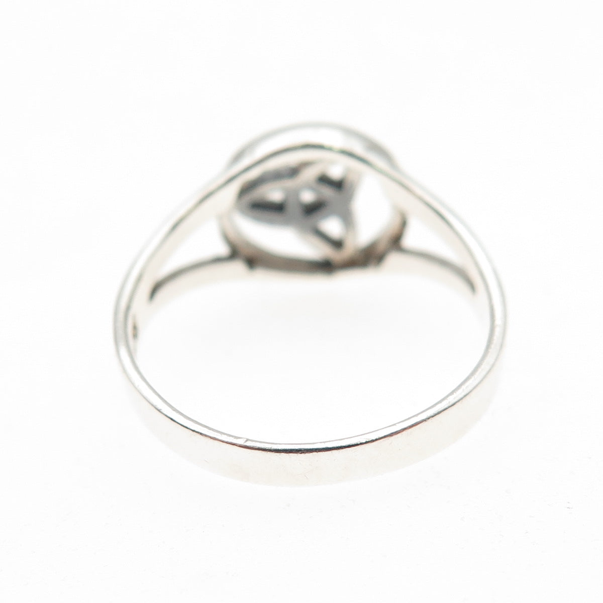 925 Sterling Silver Vintage Celtic Trinity Ring Size 6.25