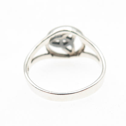 925 Sterling Silver Vintage Celtic Trinity Ring Size 6.25