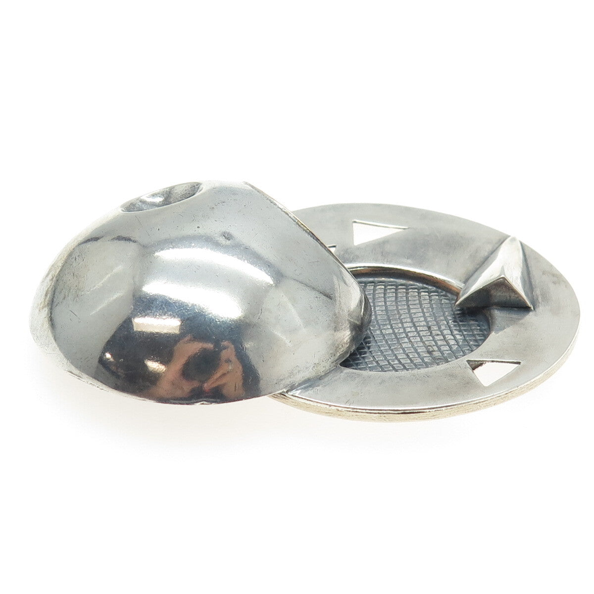 N. GANO 925 Sterling Silver Vintage Packman Pin Brooch