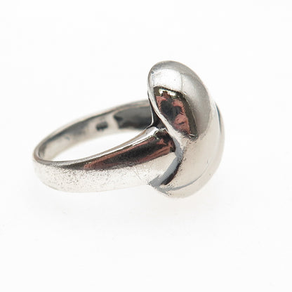Chapal Zenray 925 Sterling Silver Vintage Modernist Heart Oxidized Ring Size 7