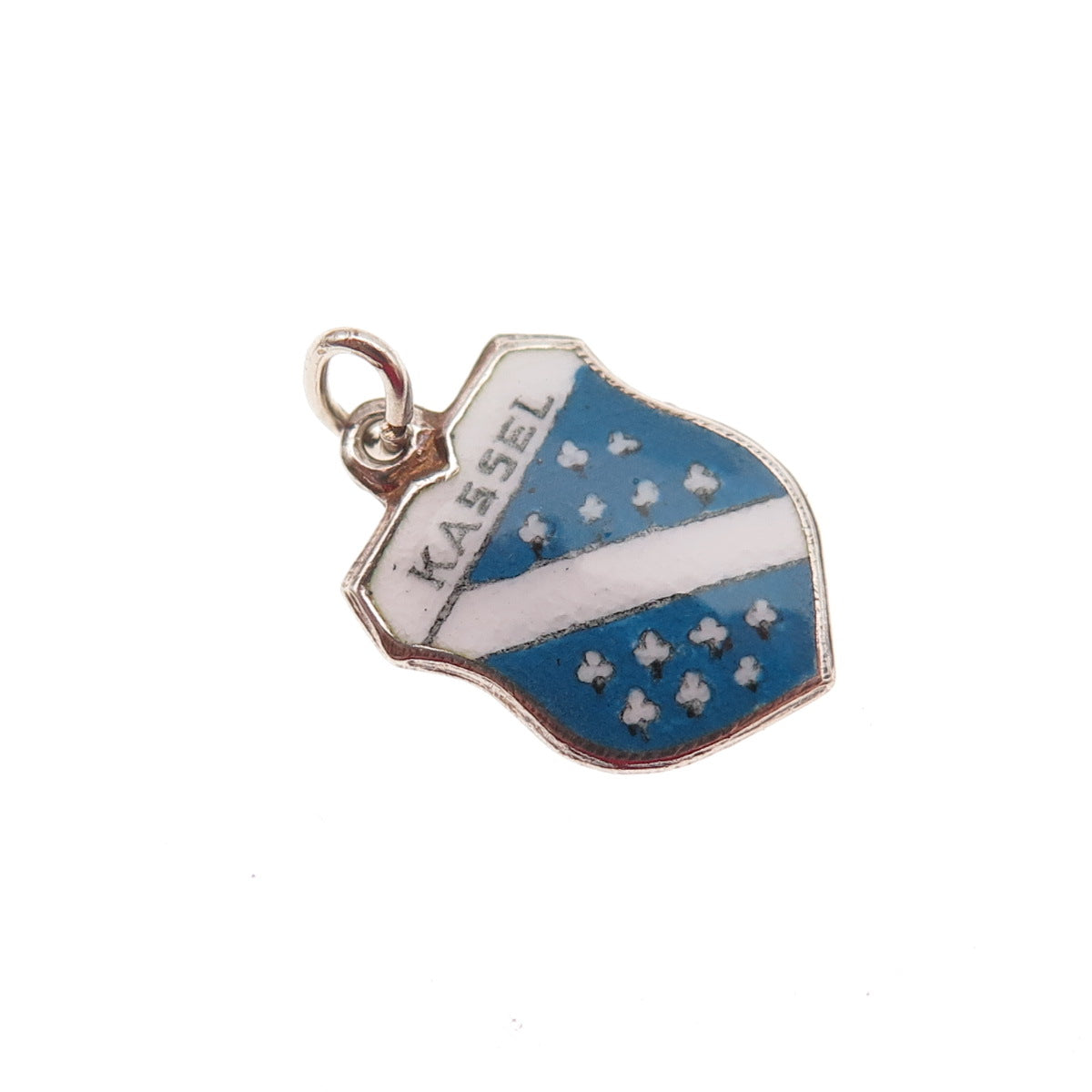 Fritz Reu & Co. 835 Silver Vintage Enamel Kassel Mini Charm Pendant