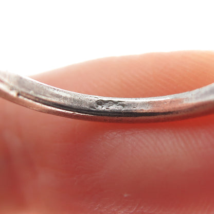 SHUBE 925 Sterling Silver Vintage Real Cabochon Amethyst Oxidized Ring Size 7