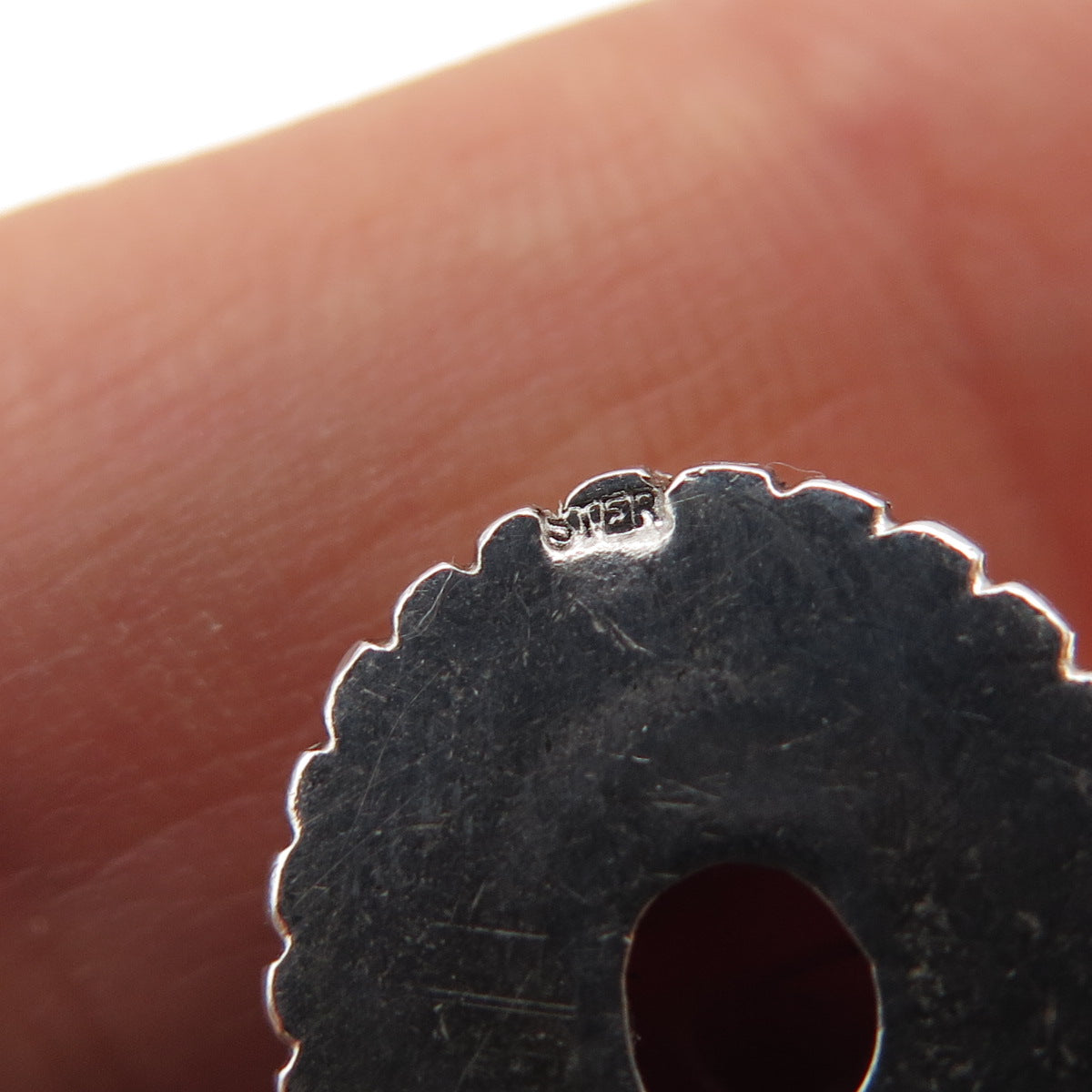 925 Sterling Silver Vintage Real Tourmaline Southwestern Mini Charm Pendant