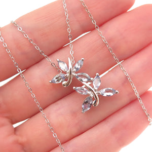 Chuck Clemency 925 Sterling Silver Real Tanzanite Butterfly Chain Necklace 20"