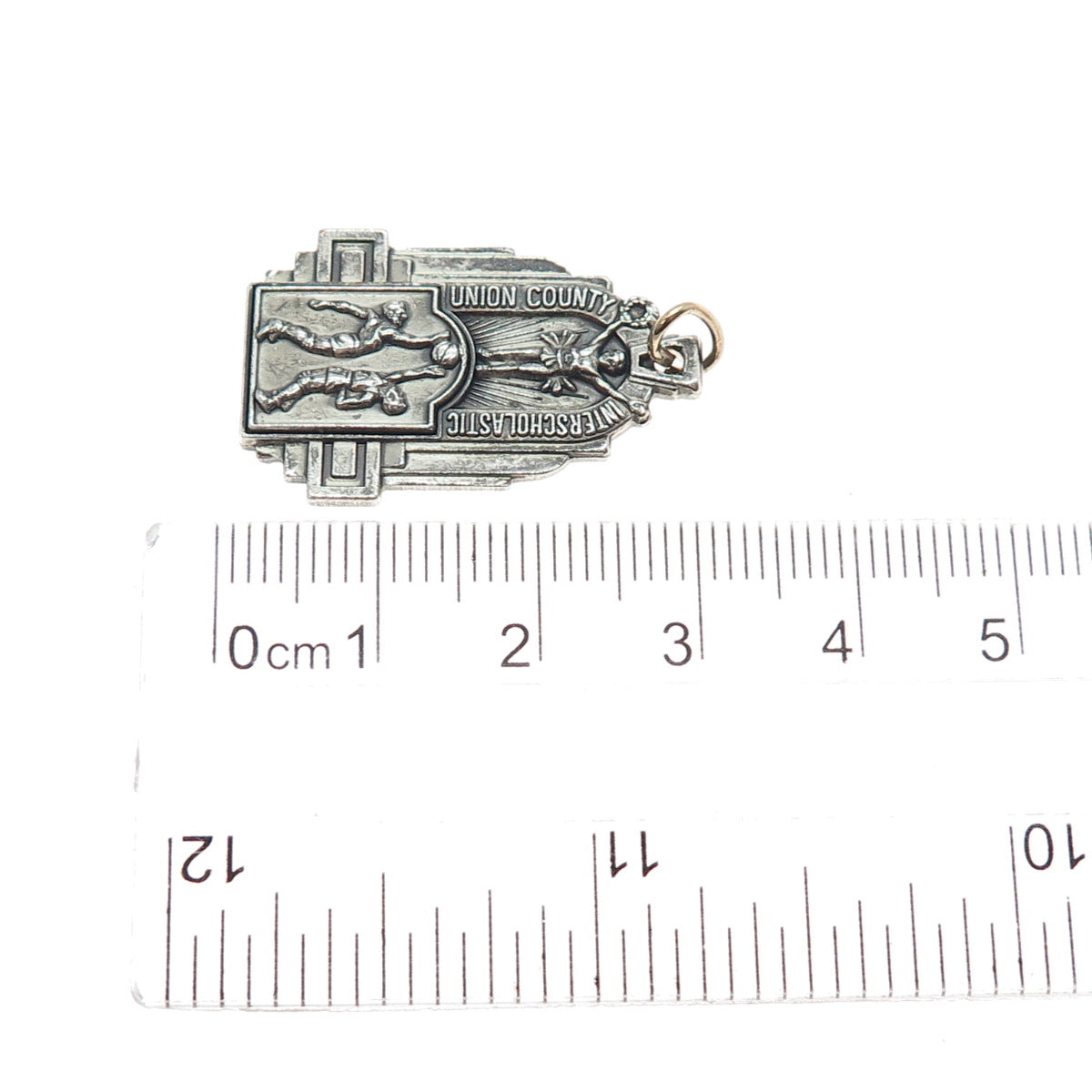 925 Sterling Silver Vintage 1964 Union County Interscholastic Medal Pendant