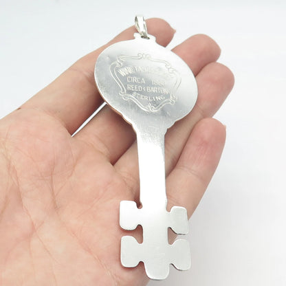 925 Sterling Silver Vintage Reed & Barton Circa 1880 Wine Tasters Key Pendant